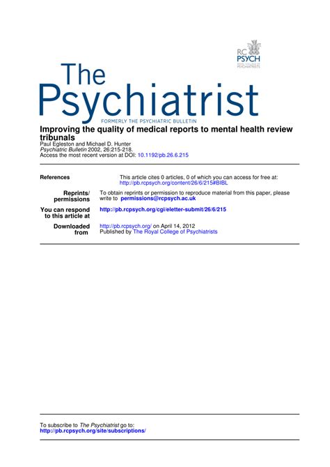 mental health tribunal medical report template.